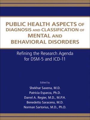 cover image of Public Health Aspects of Diagnosis and Classification of Mental and Behavioral Disorders